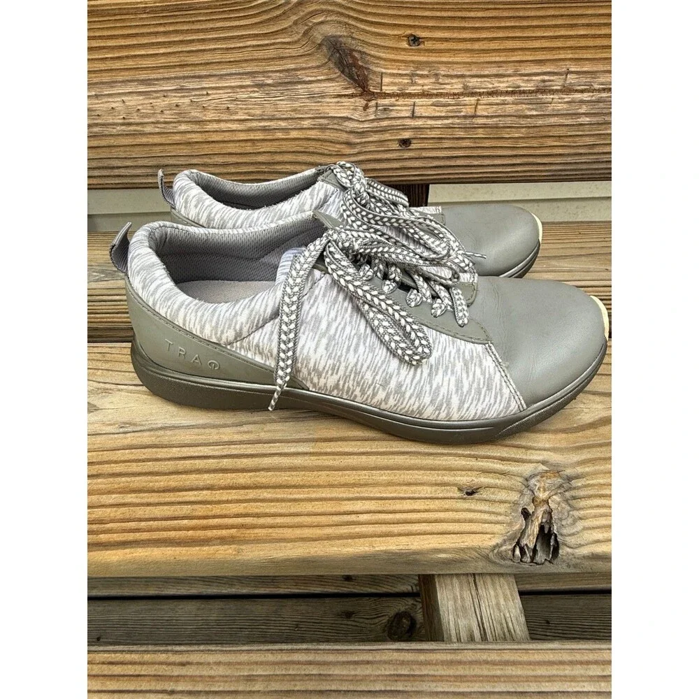 Alegria Traq Quest Smart Walking Shoes-Women's EU 39 US 9-Gray White-QES 5061